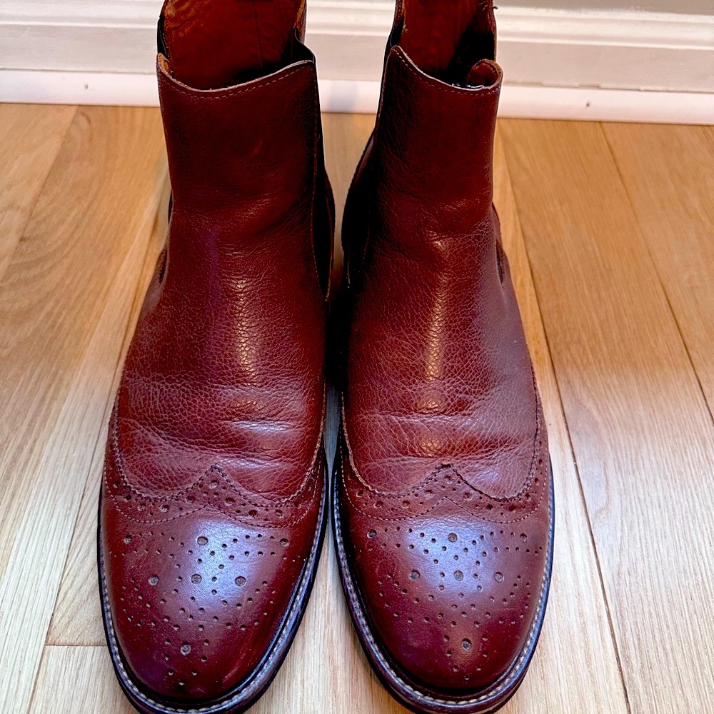Johnston and Murphy Brown Leather Chelsea Boots Size 10